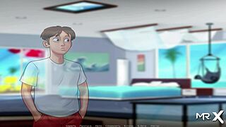 Summertime Saga Evening Yoga Leads To Intense Cum Release