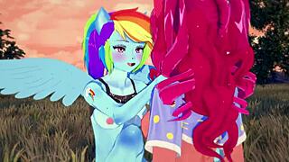 rainbow dash creampied by pinkie