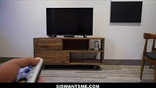 hot blonde petite stepsister elizabeth jolie seduces her stepbrother with her body in pov