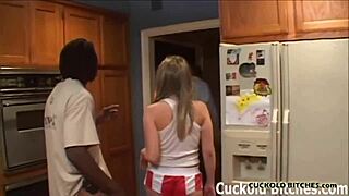 Watching him fill her up with his cum