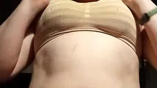 I love playing with my big natural tits, but I keep messing up the words. It's so fun for a petite slut like me.