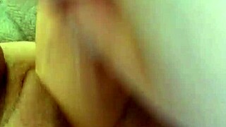 she masturbates with dildo for her man