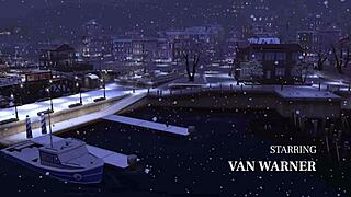 The attractive semi-naked slender chick receives attention in her spread area during a private session.