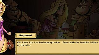 In Iris Quest Part 5, the blonde princess feels so slutty in this threesome with Rapunzel, spitting and cumming hard