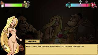 In Iris Quest Part 5, the blonde princess feels so slutty in this threesome with Rapunzel, spitting and cumming hard