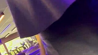 Crazy about the girl exercising without a bra