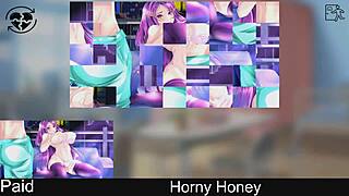 The horny honey strips nude in part two.