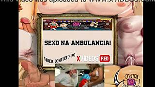 contos perversos - intimate encounter in the ambulance with voyeur elements.