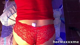 She jerks off while playing with her favorite dildo, bent over in latina massage.