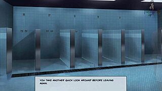 bathing in the shower during the game