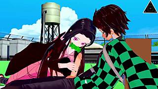 In Koikatsu, Tanjiro Says, 'Nezuko, Fast Handjob and Sex in Uncensored Anime.'