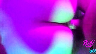 roxy lights, cute pigtail girl, gets fucked from behind