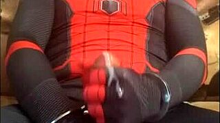 Gay Spiderman Rocks Solo in Tight Spandex Suit! 🕷️💪