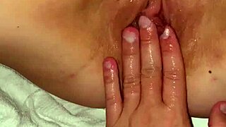 i love how my creamy shaved pussy feels with beads