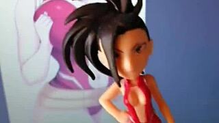Asian cosplay girl gets a cum tribute in horny figure