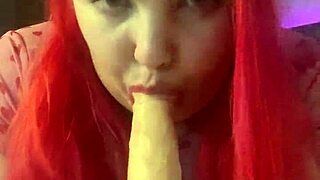 Feeling Wild with Dildo Sucking and Saliva-Drenched Handjob Skills. Can't Resist Her Curvy Charm!