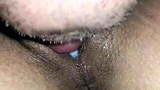 close up view of contractions after orgasm with toys