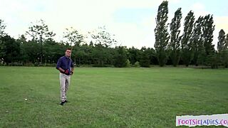 small tits euro babe bent over for outdoor footjob and doggystyle!