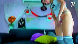 This Brunette Teen 18+ Babe Deepthroats Cock In Group Sucking Scene