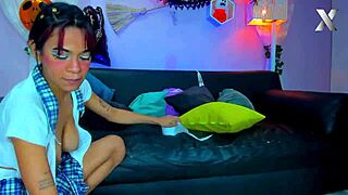 This Brunette Teen 18+ Babe Deepthroats Cock In Group Sucking Scene