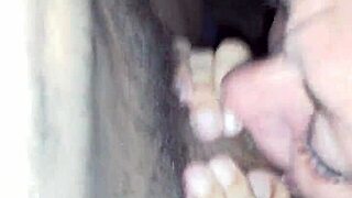 latina performs deep throat on big black cock