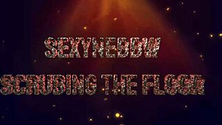 sexy bbw cleans the floor in this remastered amateur scene