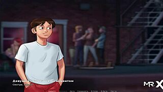 Old classmates dancing on the rooftop in Summertime Saga e2 76! 😊