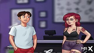 Old classmates dancing on the rooftop in Summertime Saga e2 76! 😊