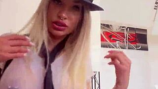 Mafia girl Monika Fox strips and dances naked