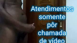 Slim Guy from Rio Waits His Turn in Public Outdoor Scene