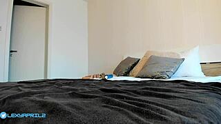 young latina practices yoga poses with toys and dildos