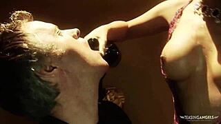 i enjoyed my time at the castle getting fucked hard in a threesome as a naughty brunette