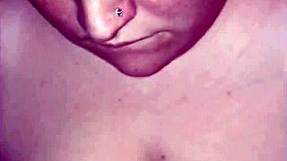 I give a deepthroat blowjob to a big black cock in the basement, ending with a facial