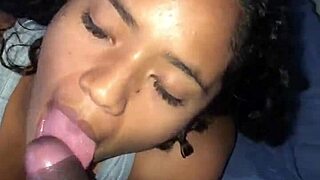 Stepbrother and sisters in an amateur couple scene with deepthroat.