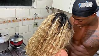 Horny in the kitchen, I left Hairabernard's ass wide open for cum!
