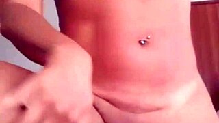 Married agatha carioca performs webcam striptease undressing while husband works