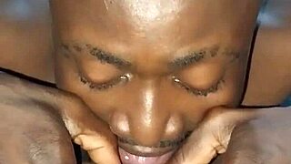 She gives a blowjob while showing off her big ass