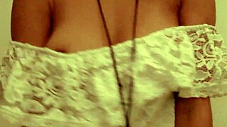 Playing with my hard tits on webcam