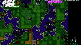 Cartoon game with big tits and big ass in the forest
