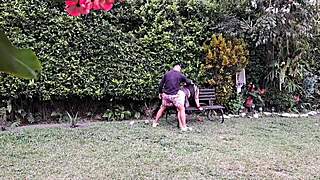 Fucking This Horny Mature Woman In The Garden?