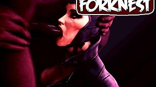 Cartoon Catwoman in Arkham City: Quinn's Latest Masterpiece