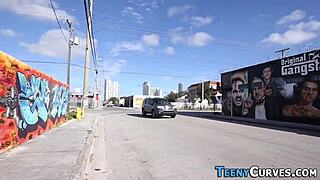 i saw this amateur teen get her big booty jizzed all over