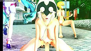 very erotic clip of futanari hentai anime