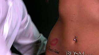 bdsm teen slave sucks master's cock for approval