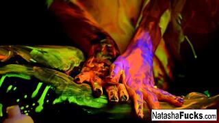natasha nice shoots black light video