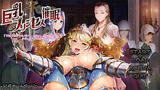 Busty princess gets hypnotized in visual novel 😍