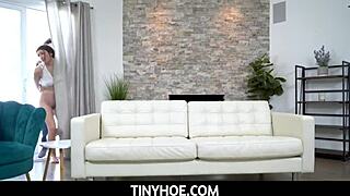 young petite teen maya woulfe gives squirting orgasm to neighbor donnie rock with blowjob!