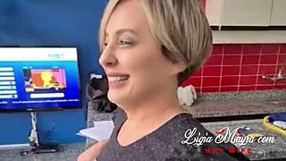 Hey, while one guy pounds, I’m sucking the other in this wild Latina teen threesome!