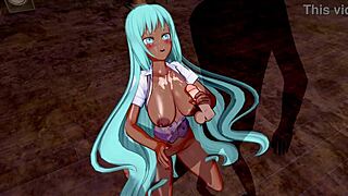 Emotional hentai girl squirts with big tits