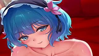 Jessica's hypnotic titfuck in Nutaku game